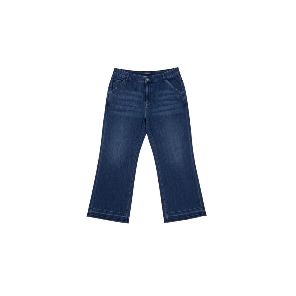 J.Jill Authentic Fit Full Length Crops Jeans Medium Wash Blue Denim Relaxed 16W